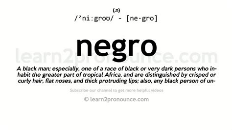 Negro Definition & Meaning .